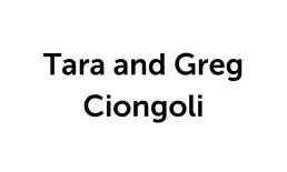 Tara and Greg Ciongoli