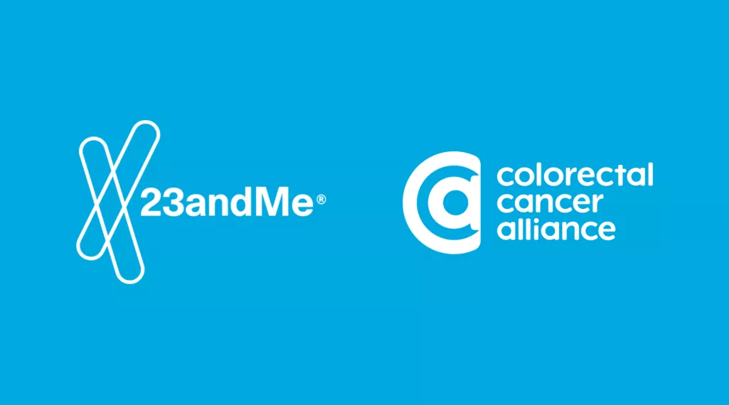 23andMe and Colorectal Cancer Alliance logos