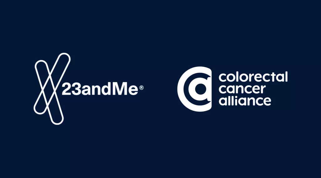 23andMe and Colorectal Cancer Alliance logos