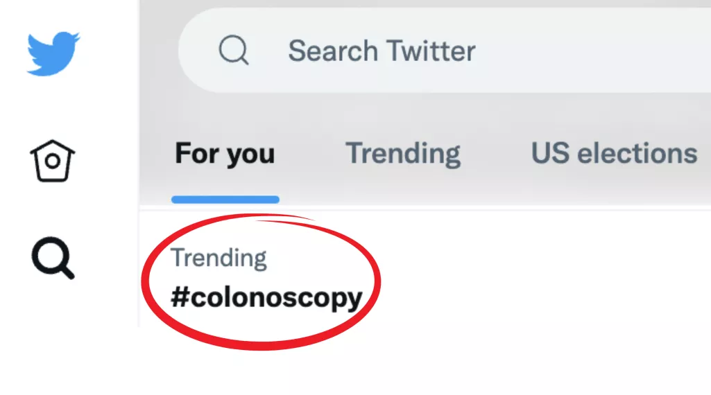 “Colonoscopy” Trends with Twitter Reactions to Study