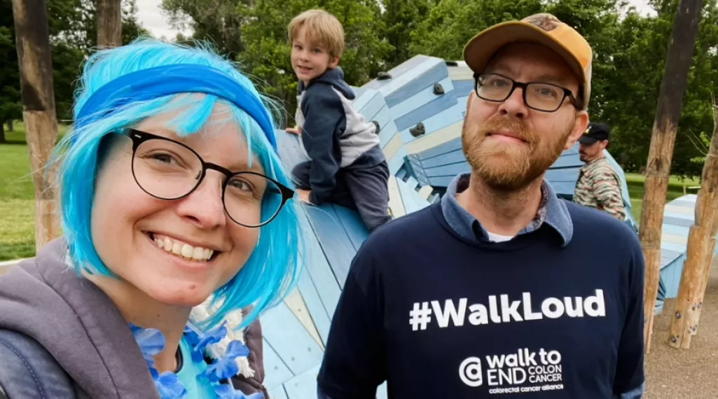 Kacie Peters and Erik Stanley at the Walk to End Colon Cancer. 