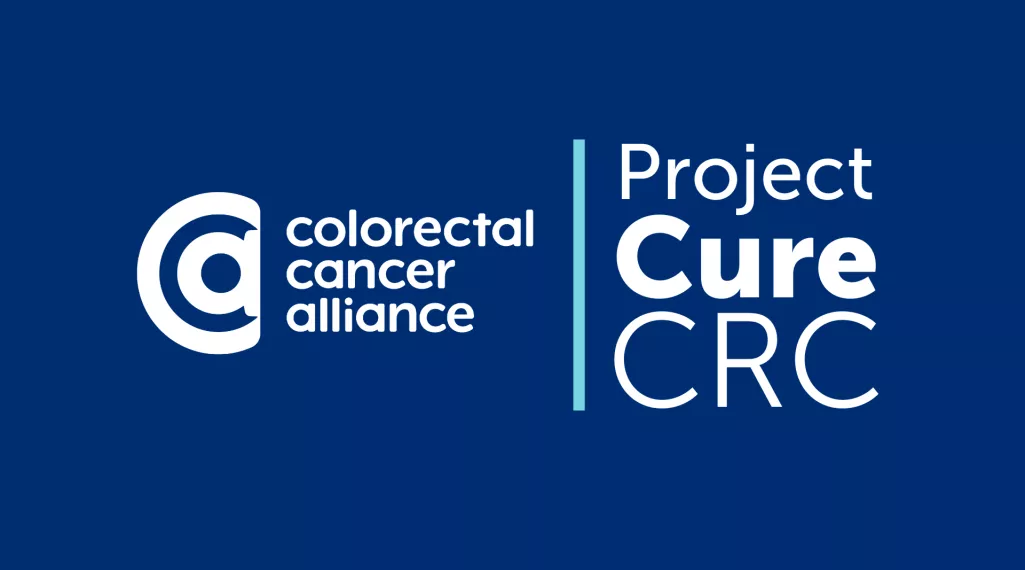 The logo for Project Cure CRC and the Colorectal Cancer Alliance logo