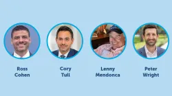 Headshots of Ross Cohen, Lenny Mendonça, Cory Tull, and Peter Wright