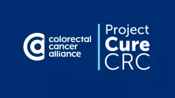 The logo for Project Cure CRC and the Colorectal Cancer Alliance logo