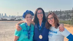 Three women at Walk to End Colon Cancer