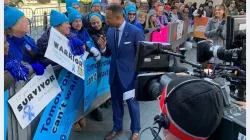 Today Show Craig Melvin interviewing Allies on the plaza