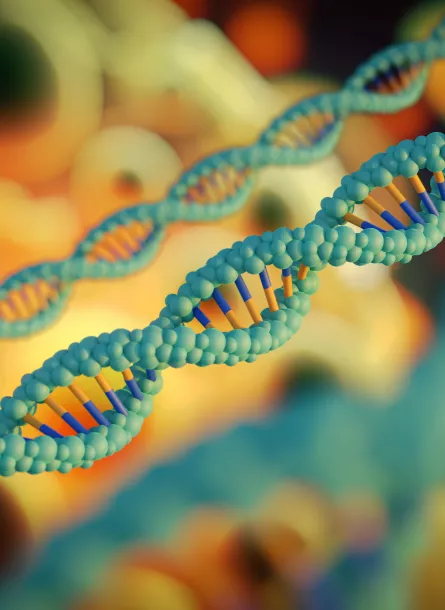 light blue DNA strands
