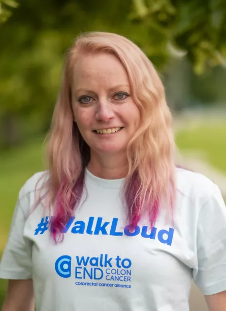 Woman at walk in grass field