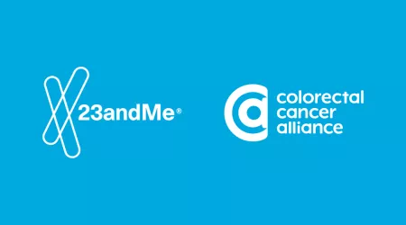 research on cancer colorectal 23andMe and Colorectal Cancer Alliance logos