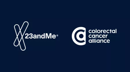 research on cancer colorectal 23andMe and Colorectal Cancer Alliance logos