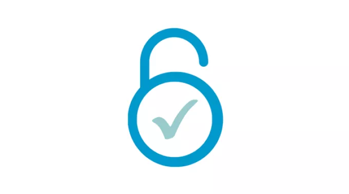 An icon of a lock unlocked and a check mark.