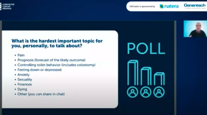 A screenshot of a CRCtalks webcast. 