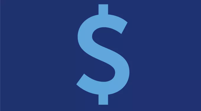 Icono del signo de dólar para indicar la recaudación de fondos