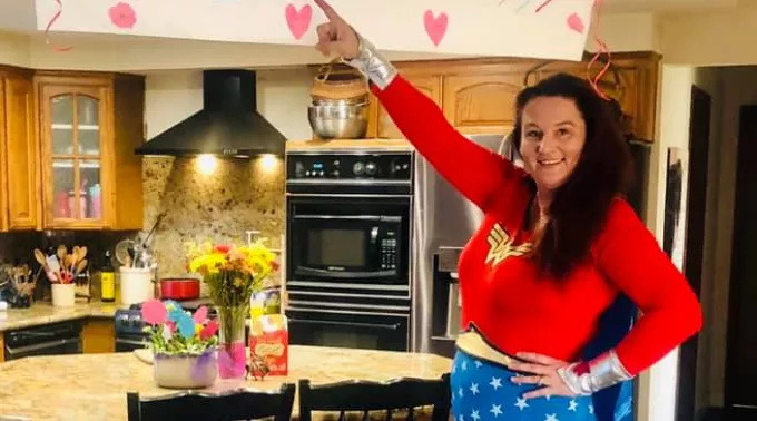 Wonder woman with no more chemo sign