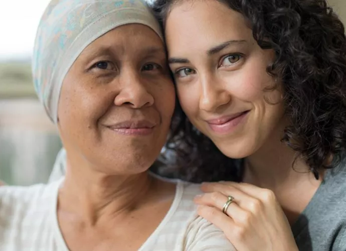 Mother and Daughter Embrace