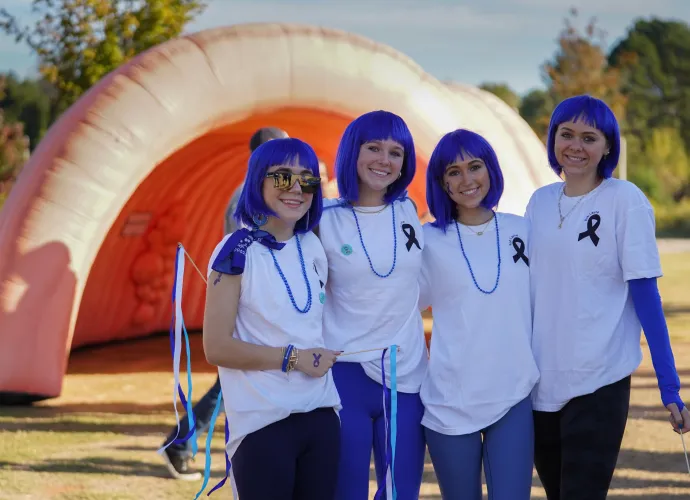 Girls with inflatable colon