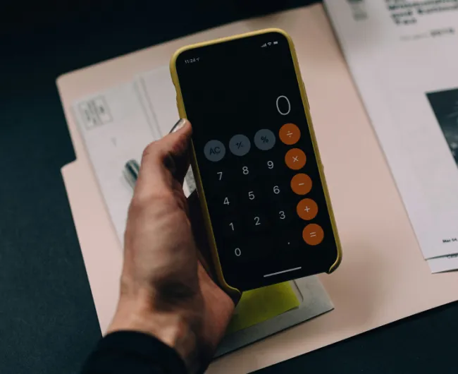 An image of a calculator that has returned "0."