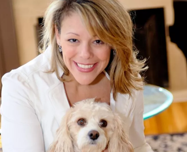 michelle benaim with dog