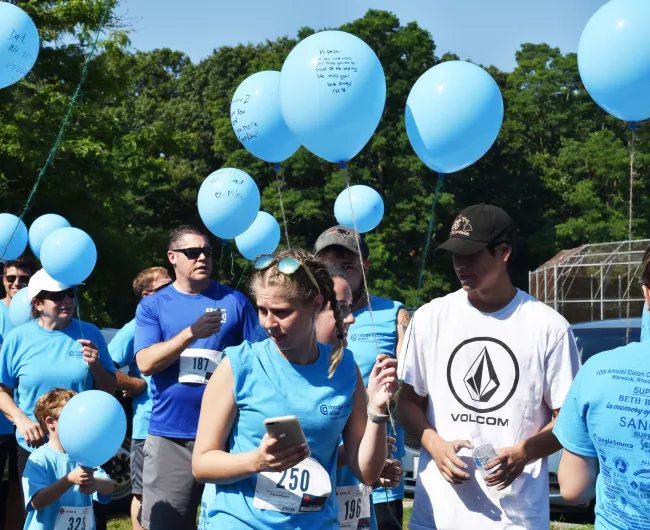 Rhode Island Allies at walk event with balloons