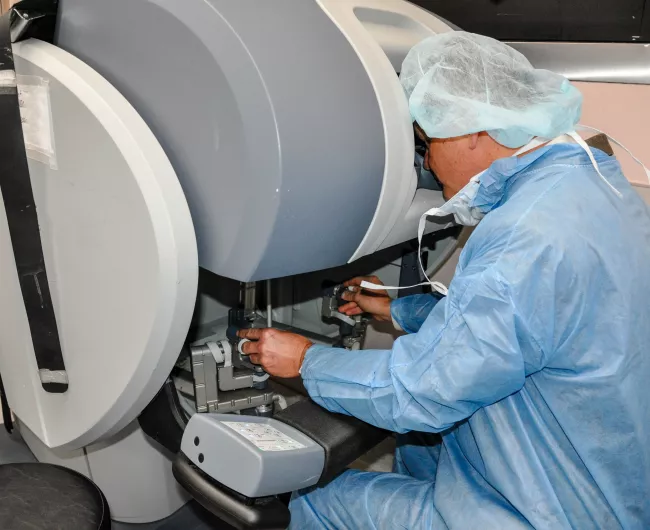 robotic assisted surgery with doctor