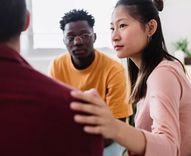 support group three people