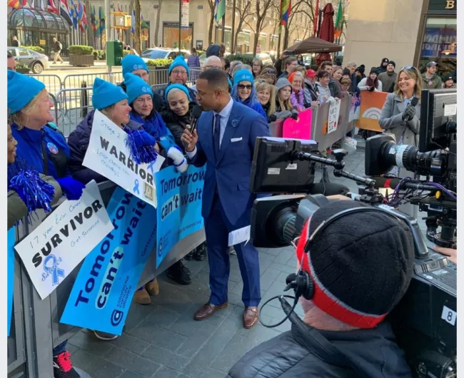 Today Show Craig Melvin interviewing Allies on the plaza