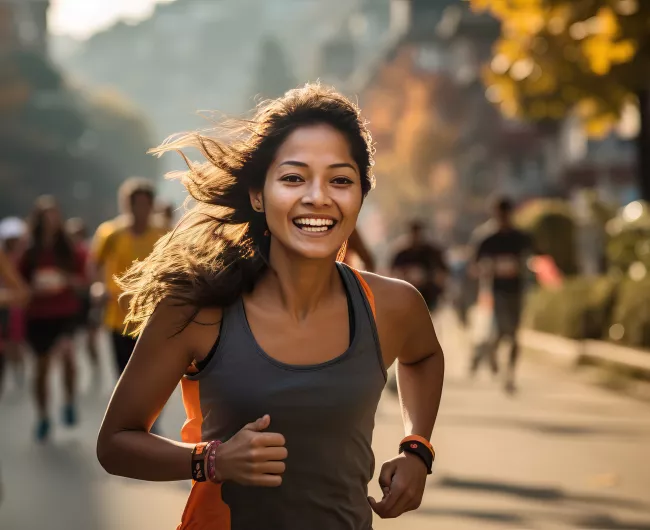 woman running