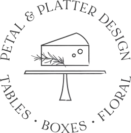 Diseño de pétalos y platos