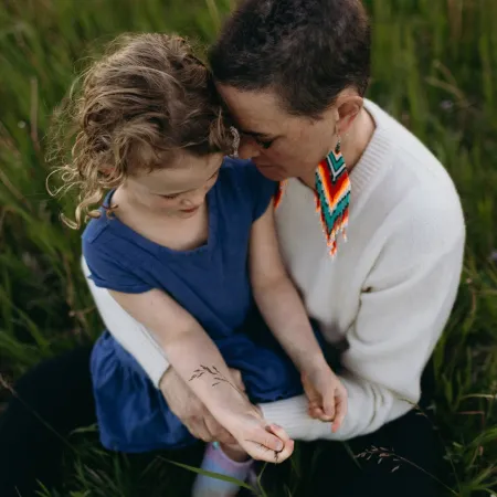 Woman and small child